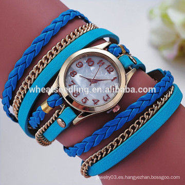 Venta caliente pulsera de cuero pulsera relojes